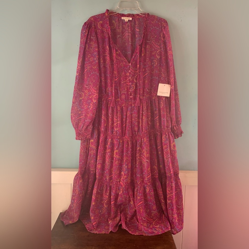 NWT beachlunchlouge long sleeve dress size L